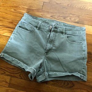 Olive American Eagle Super-Stretch Shorts